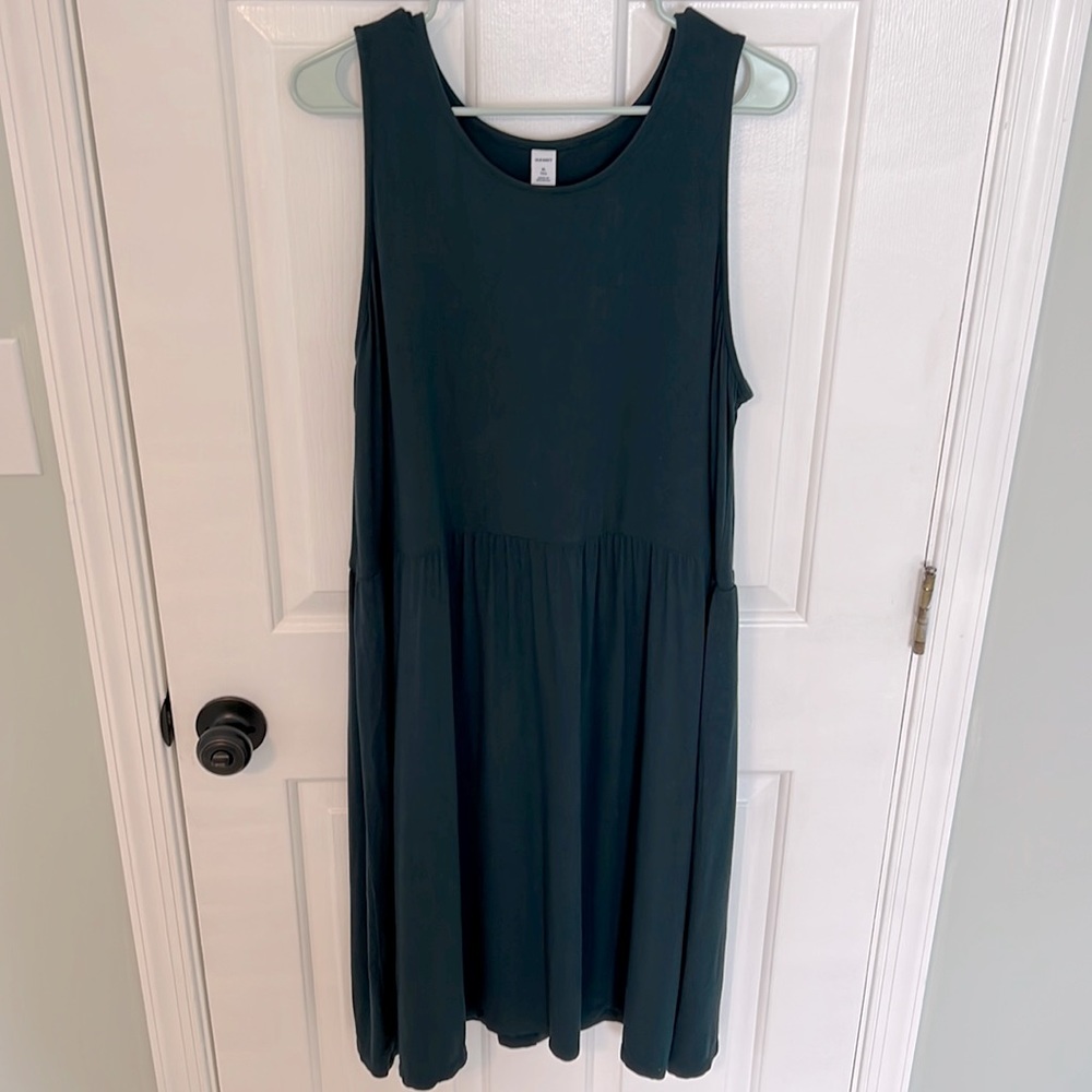 Old Navy (XL Tall) deep teal knee-length sleeveless dress